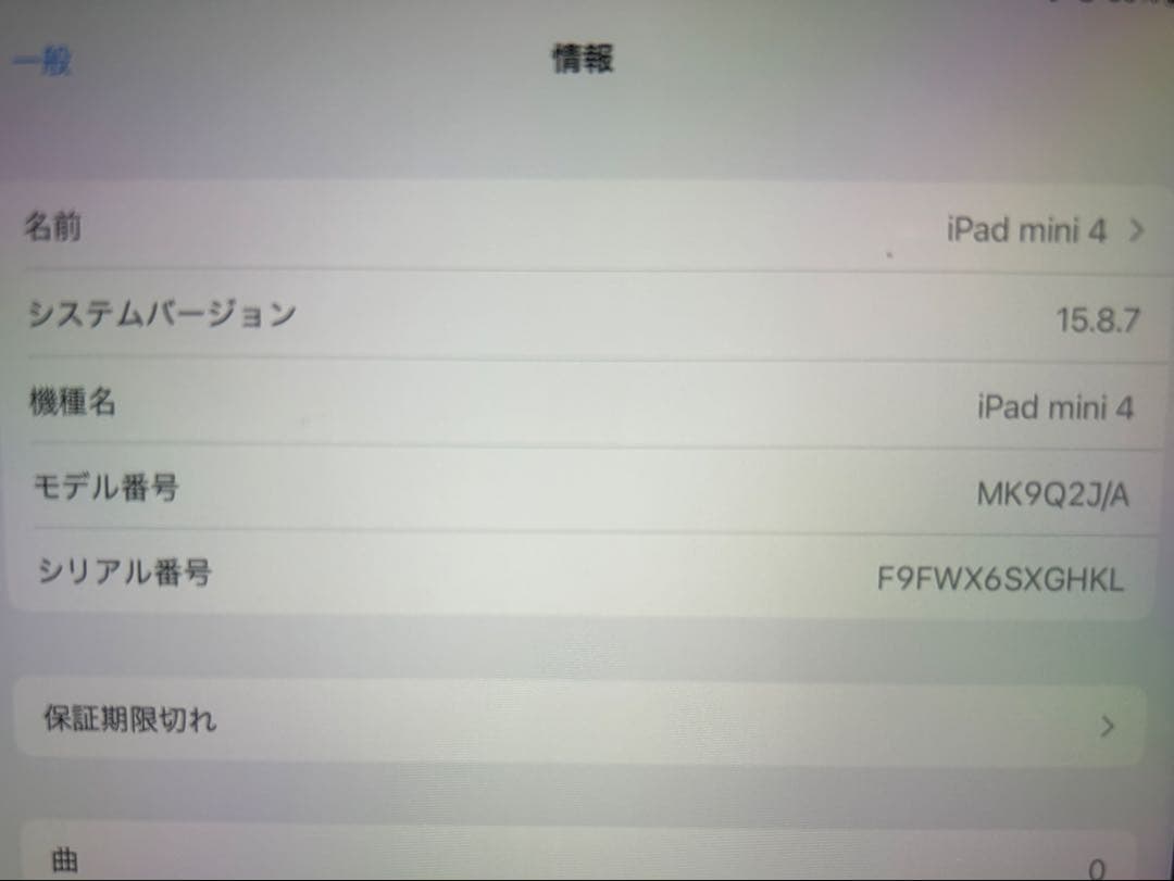 【本体のみ】iPad mini 第4世代 Wi-Fi モデル128GB ゴールド