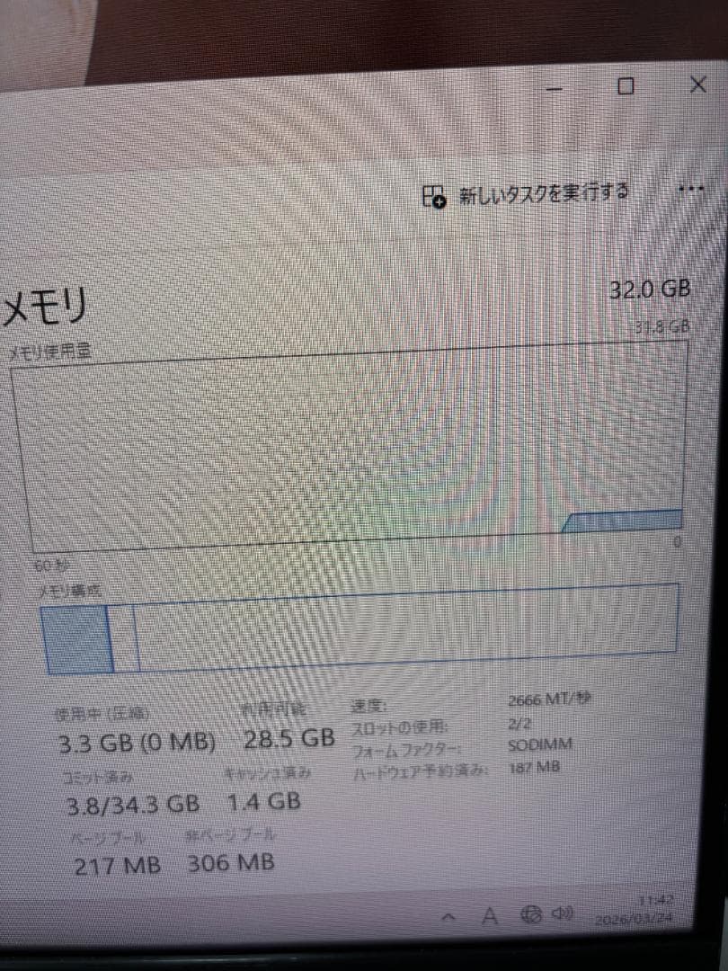 TECMIYO DDR4-2666 SO-DIMM 16GB×2枚 計32GB