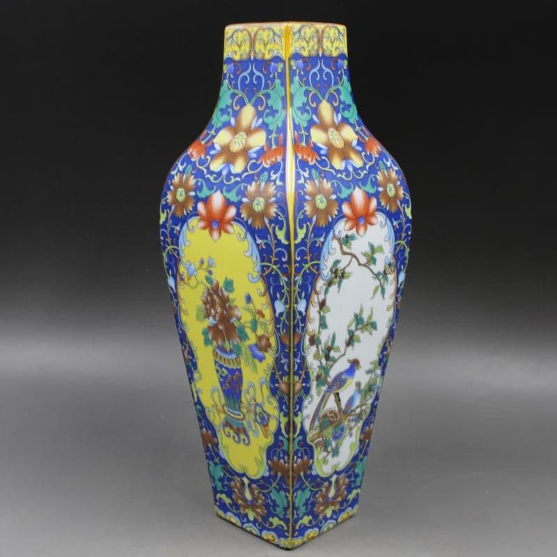 清雍正琺瑯彩蒔絵の花瓶 景徳鎮 陶磁器 装飾品 現代工芸品 美術品 置物