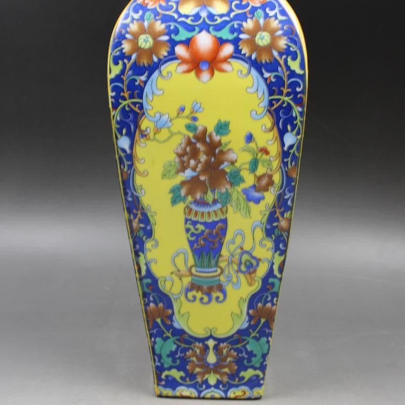 清雍正琺瑯彩蒔絵の花瓶 景徳鎮 陶磁器 装飾品 現代工芸品 美術品 置物