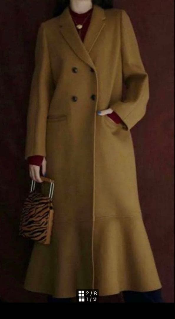 Ameri DOUBLE BREASTED MERMAID COAT S〜M美品
