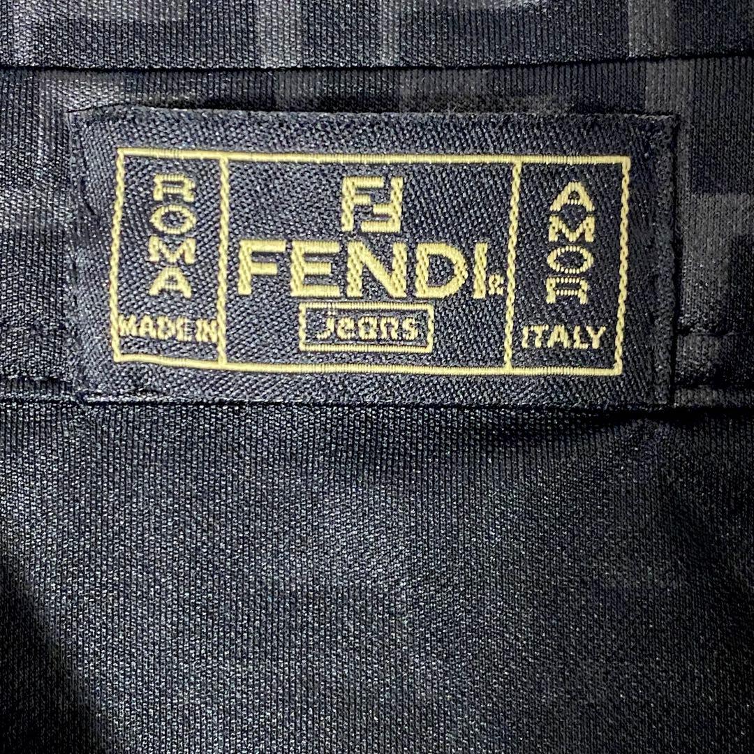 極美 FENDI フェンディ ポロシャツ ズッカ FF ブラック ユニセックス