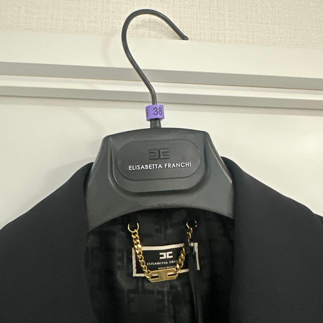 Elisabetta Franchi ブラック テーラードジャケット 38