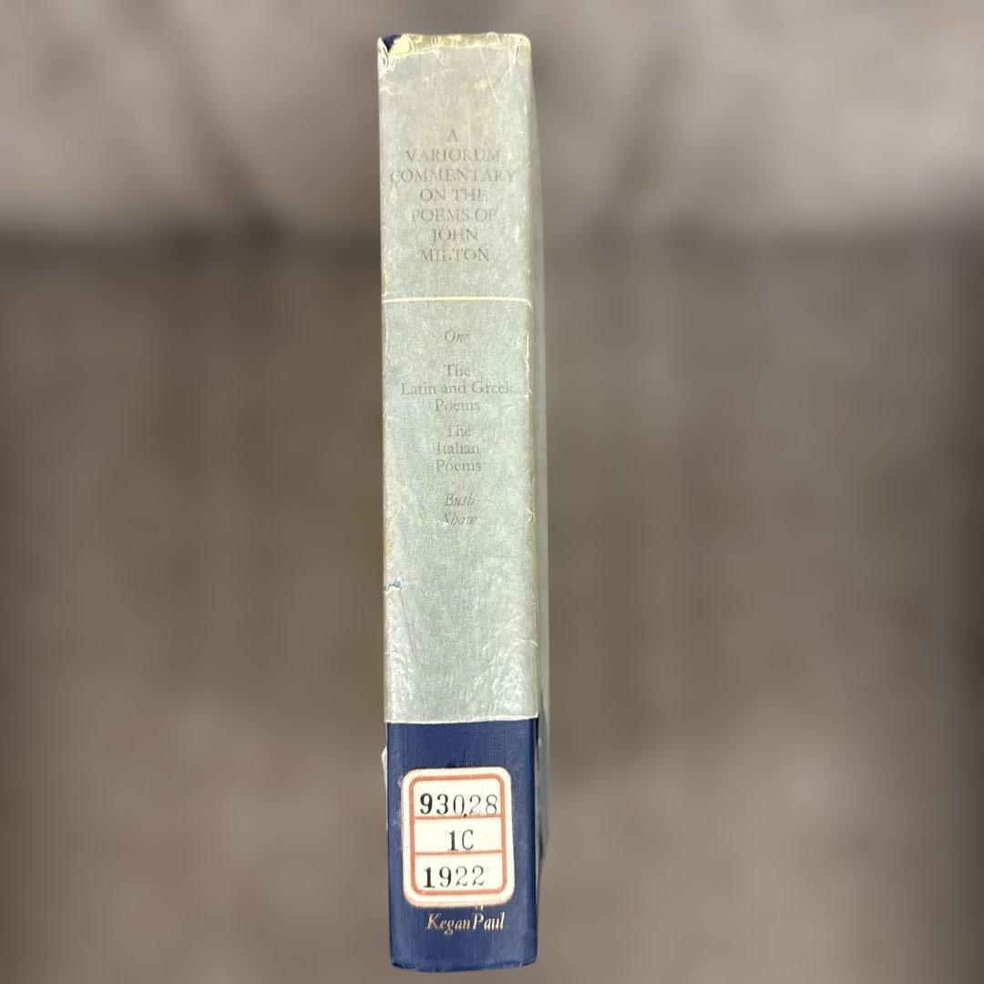 洋書 A Variorum Commentary on the Poems of Jo