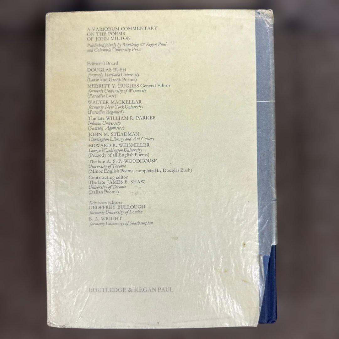 洋書 A Variorum Commentary on the Poems of Jo