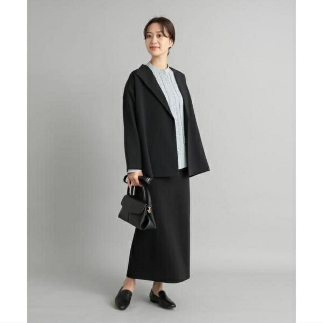 URBAN RESEARCH DOORS ダブルクロス　ショートコート　ブラック