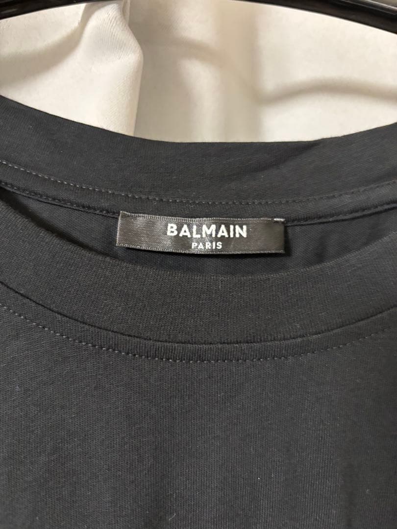 【2枚セット】BALMAIN PARIS フロント ロゴプリント半袖Tシャツ