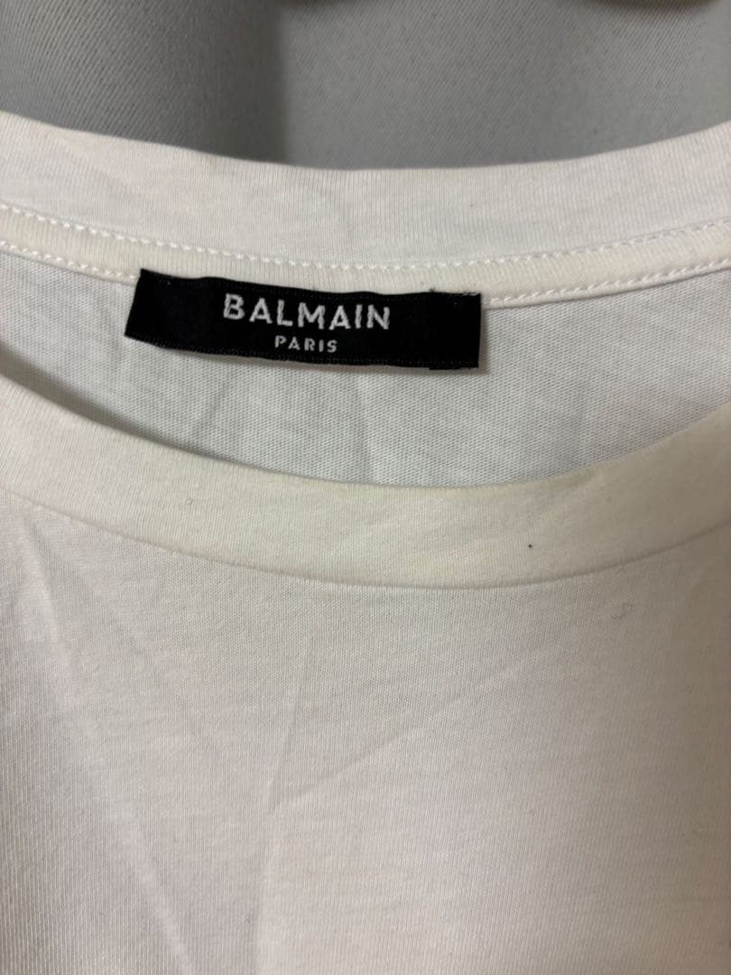 【2枚セット】BALMAIN PARIS フロント ロゴプリント半袖Tシャツ