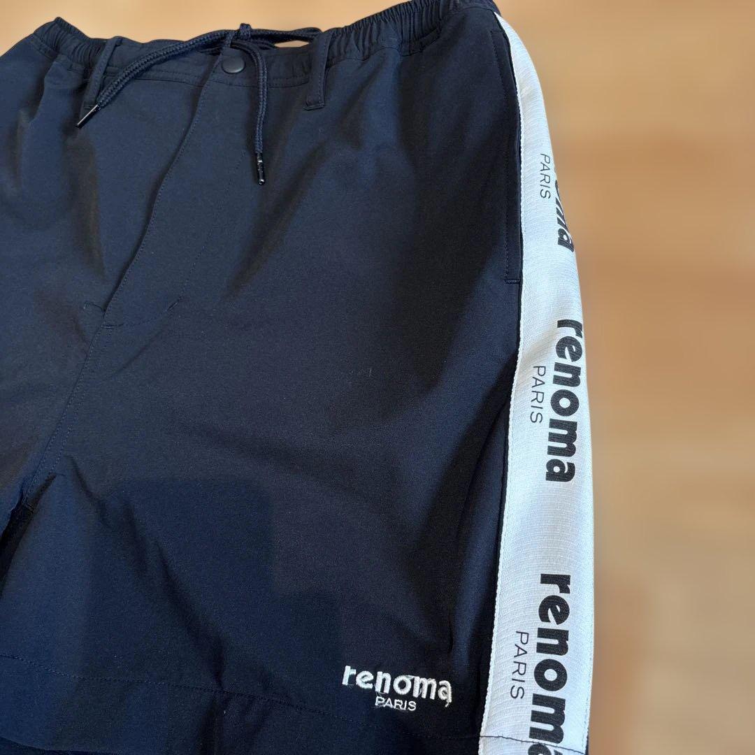 ◼️renoma golf ◼️ロゴ入りハーフパンツ黒白M美品