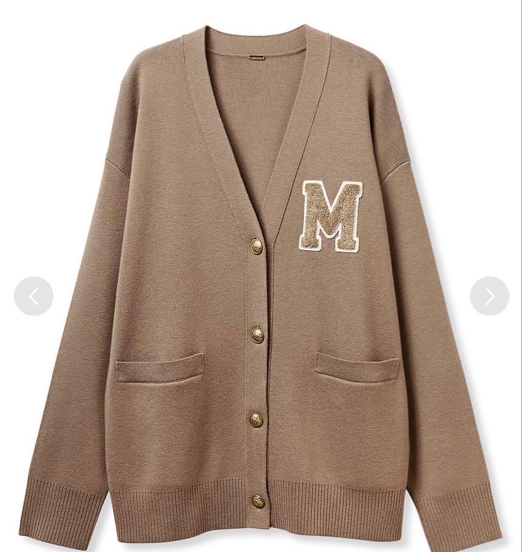 美品❣️Mila Owen アップリケデザイン金釦Vネックニットカーディガン