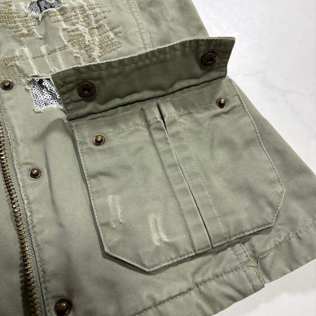 00s y2k military jacket フェアリー グランジ 短丈