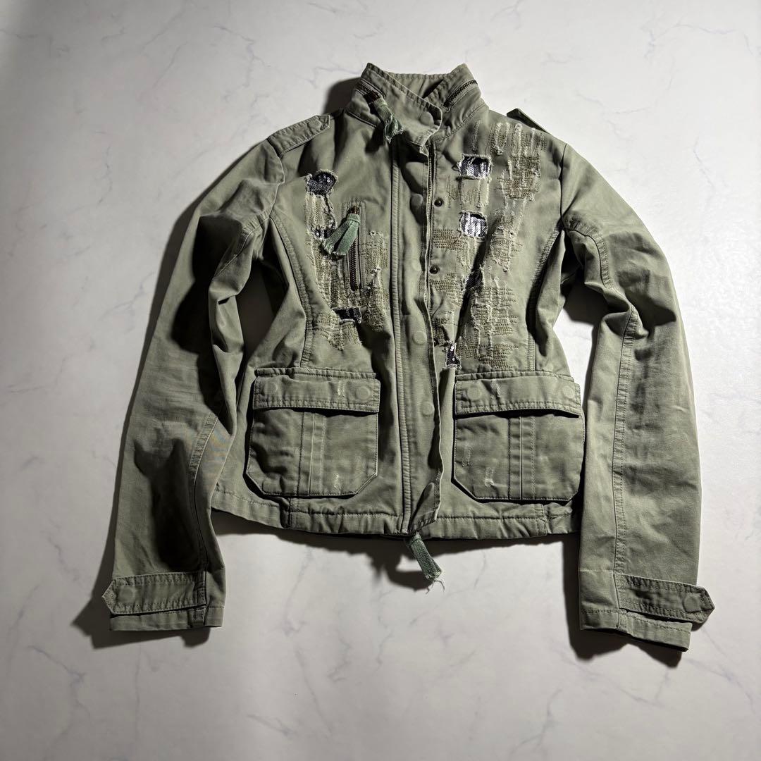 00s y2k military jacket フェアリー グランジ 短丈