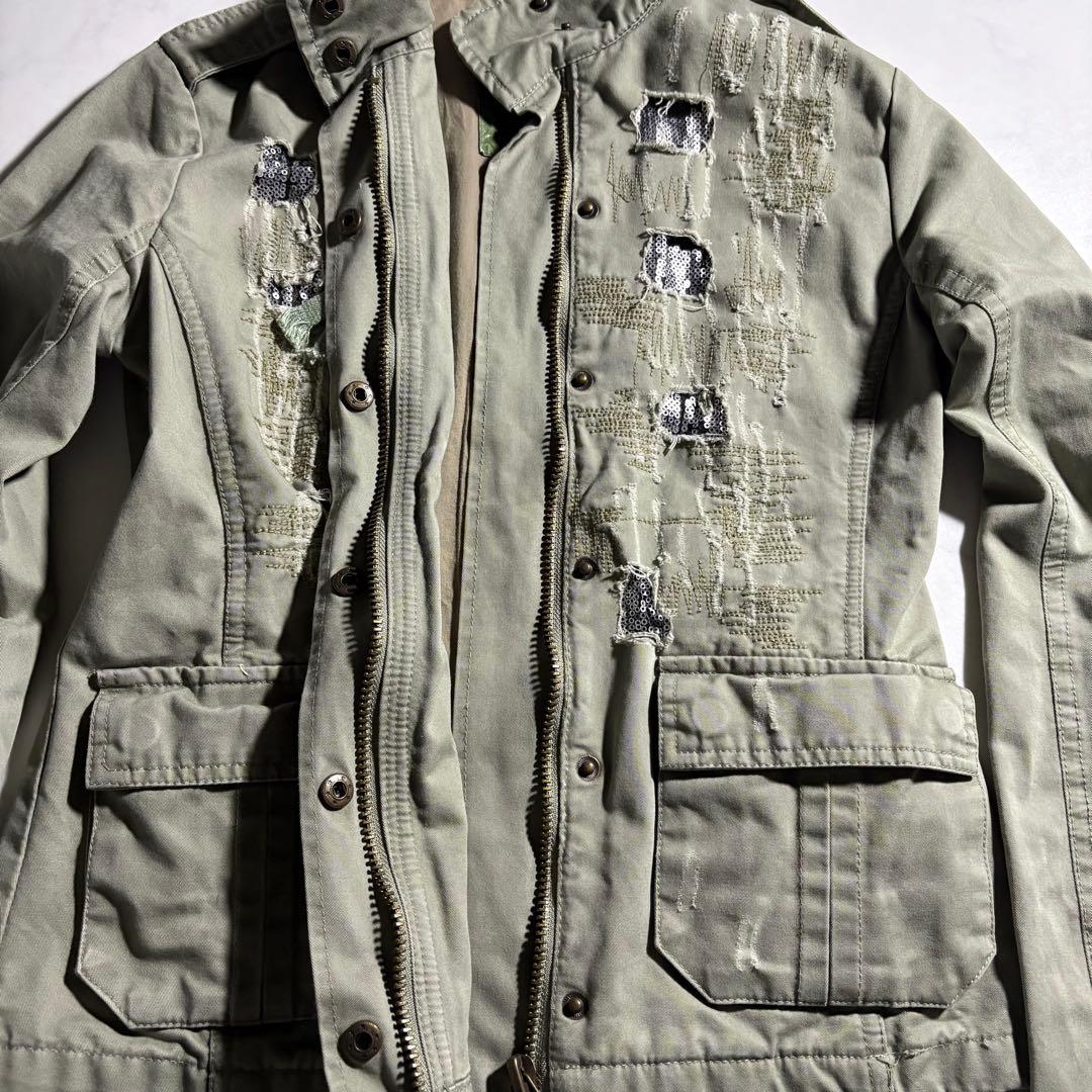 00s y2k military jacket フェアリー グランジ 短丈