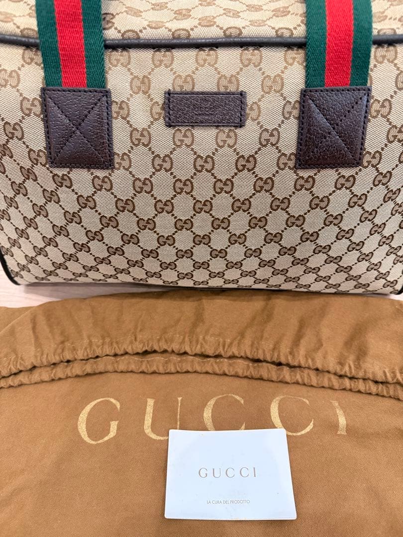 GUCCI GGキャンバス ボストンバッグ 美品