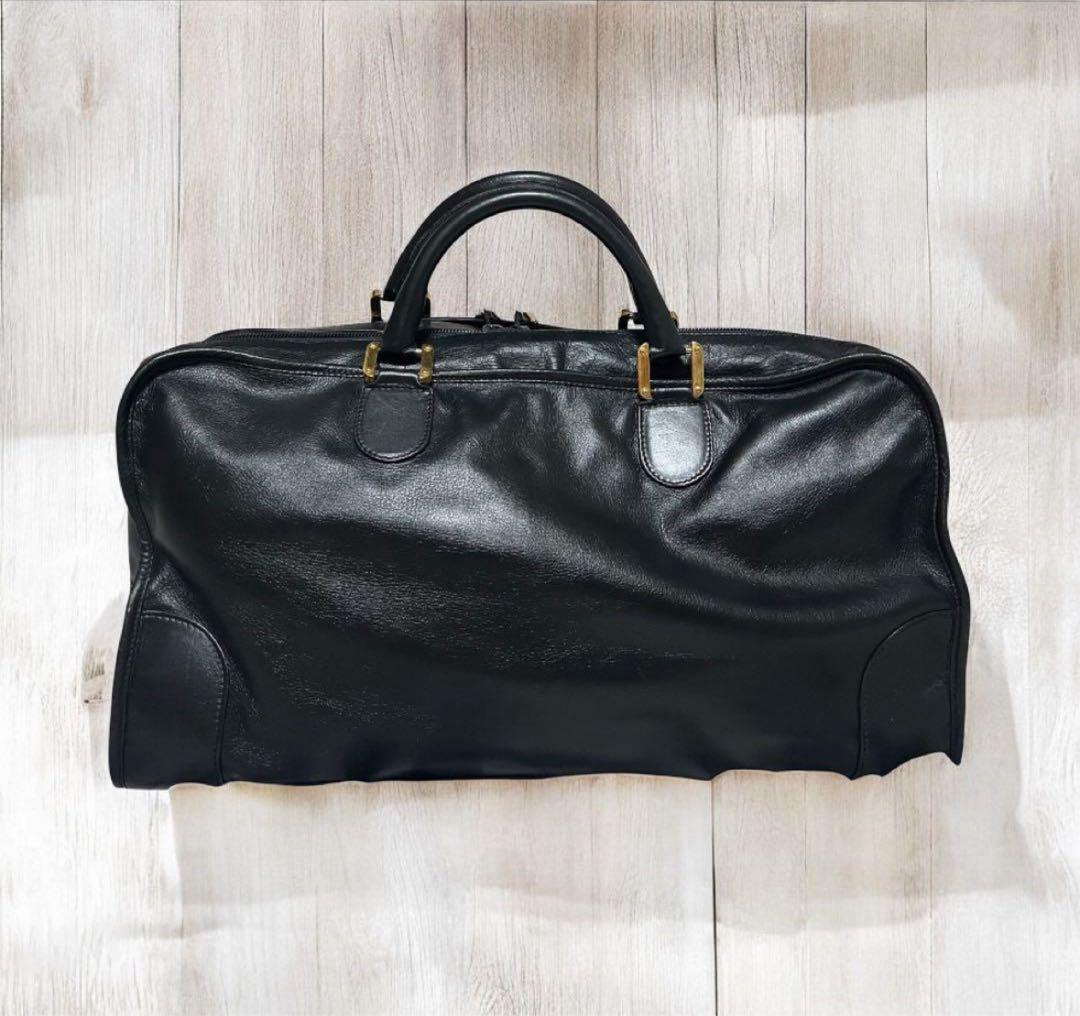 ロエベ【LOEWE】アマソナ50 ボストンバッグ アナグラム ブラック