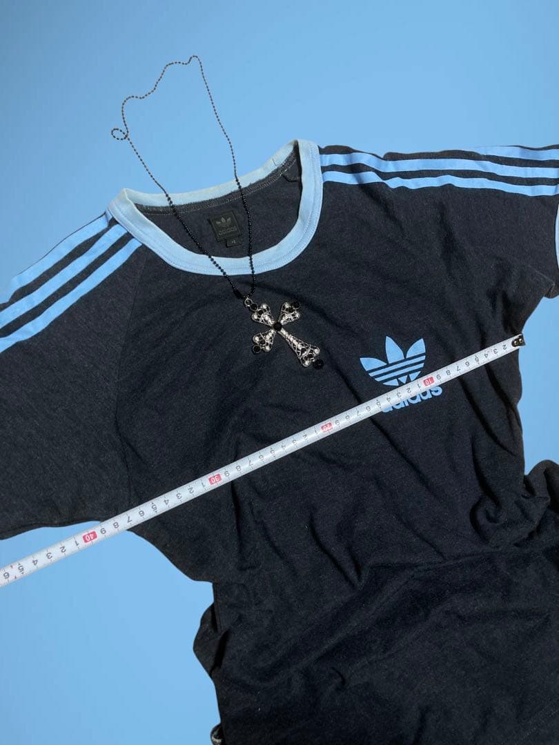 y2k平成ギャルぴちT adidasリンガー3本線フェアリーグランジトレフォイル