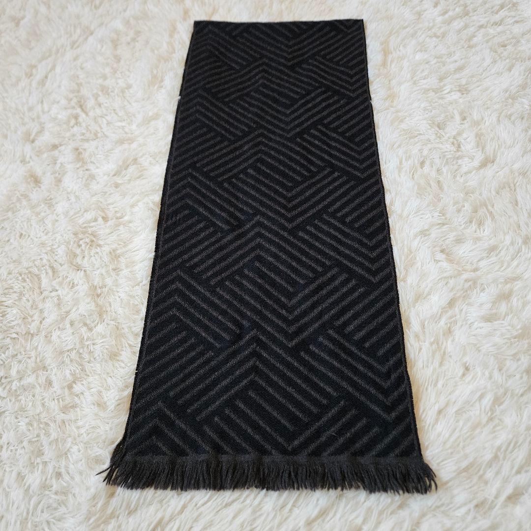 【VERSACE】美品 ヴェルサーチ メデューサ マフラー ストール フリンジ