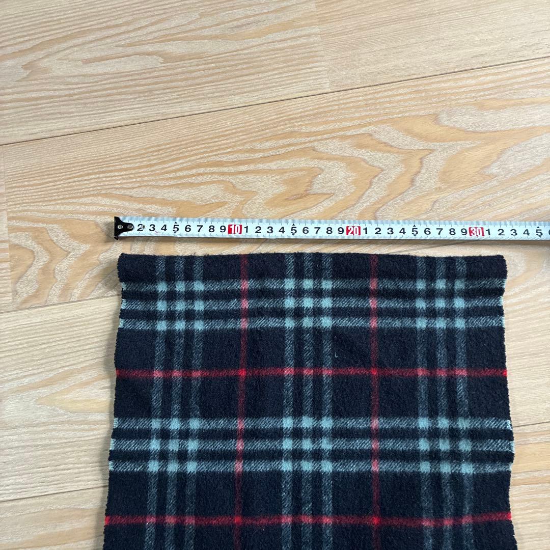 Burberrys 100%カシミヤ チェックマフラー 約30x180cm
