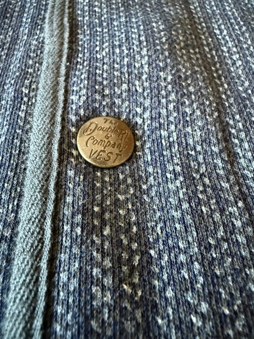 RRL プリント インディゴ フリース ベスト