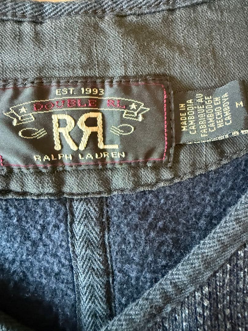 RRL プリント インディゴ フリース ベスト