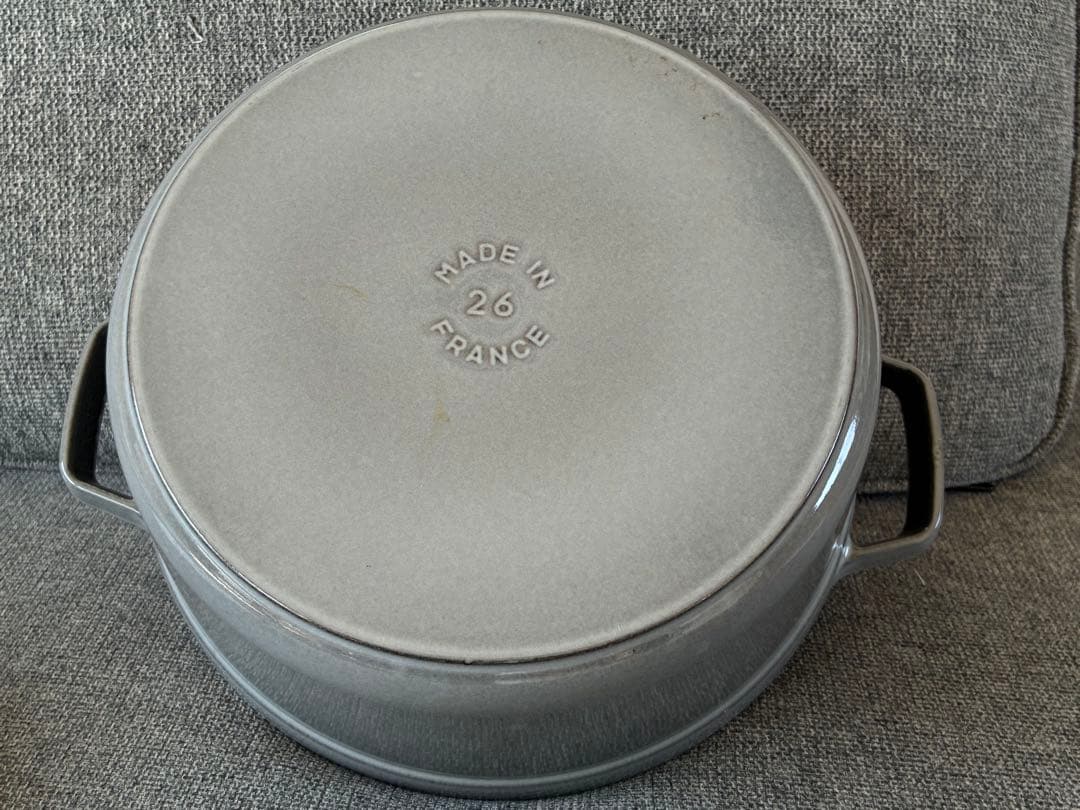 STAUB 両手鍋 グレー 約26cm