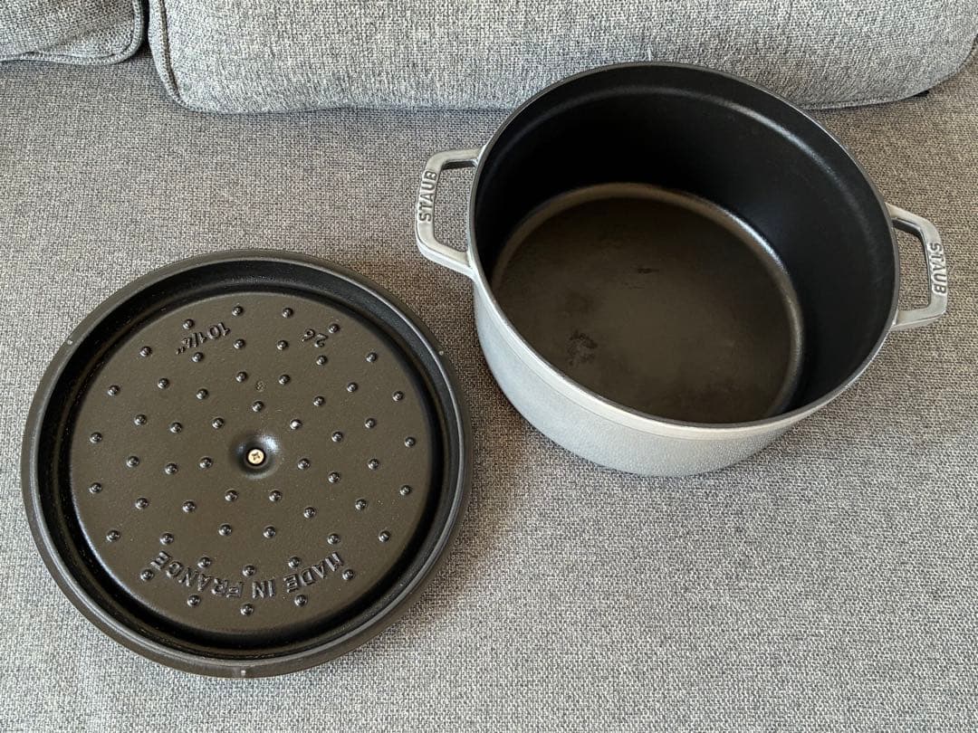 STAUB 両手鍋 グレー 約26cm