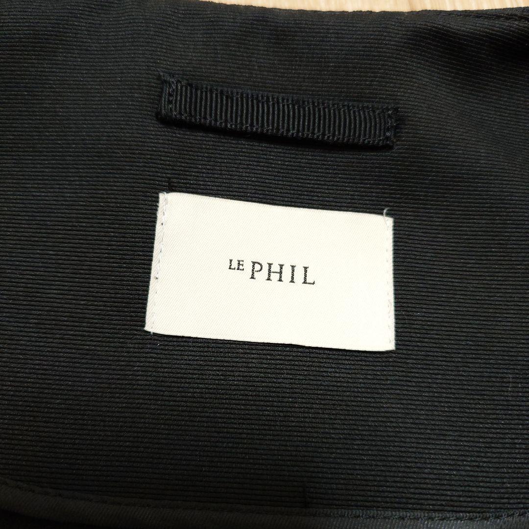 【3回のみ使用】Le PHIL ノーカラースプリングコート　ブラック