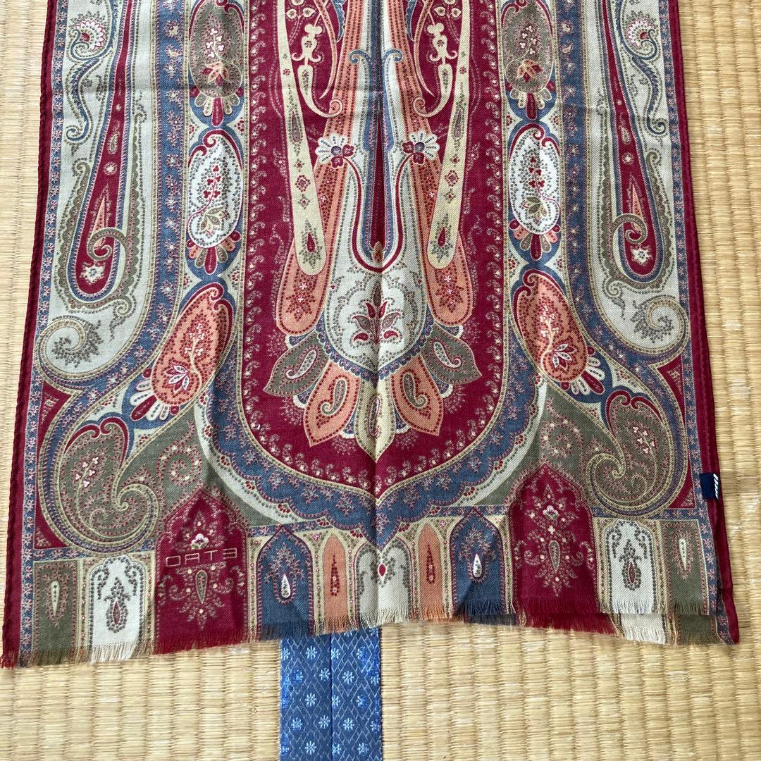 ETRO シルク ウール イタリア製 ぺイズリー柄 ストール