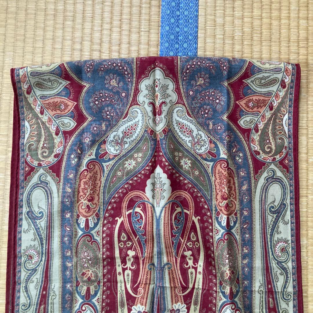 ETRO シルク ウール イタリア製 ぺイズリー柄 ストール