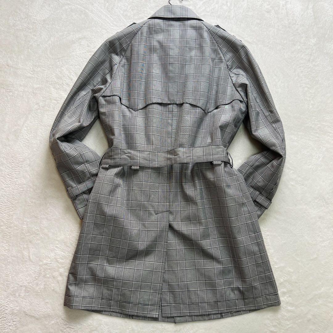 美品　ポールスミス　トレンチコート　千鳥柄　ライナー　カシミヤ混　Lサイズ
