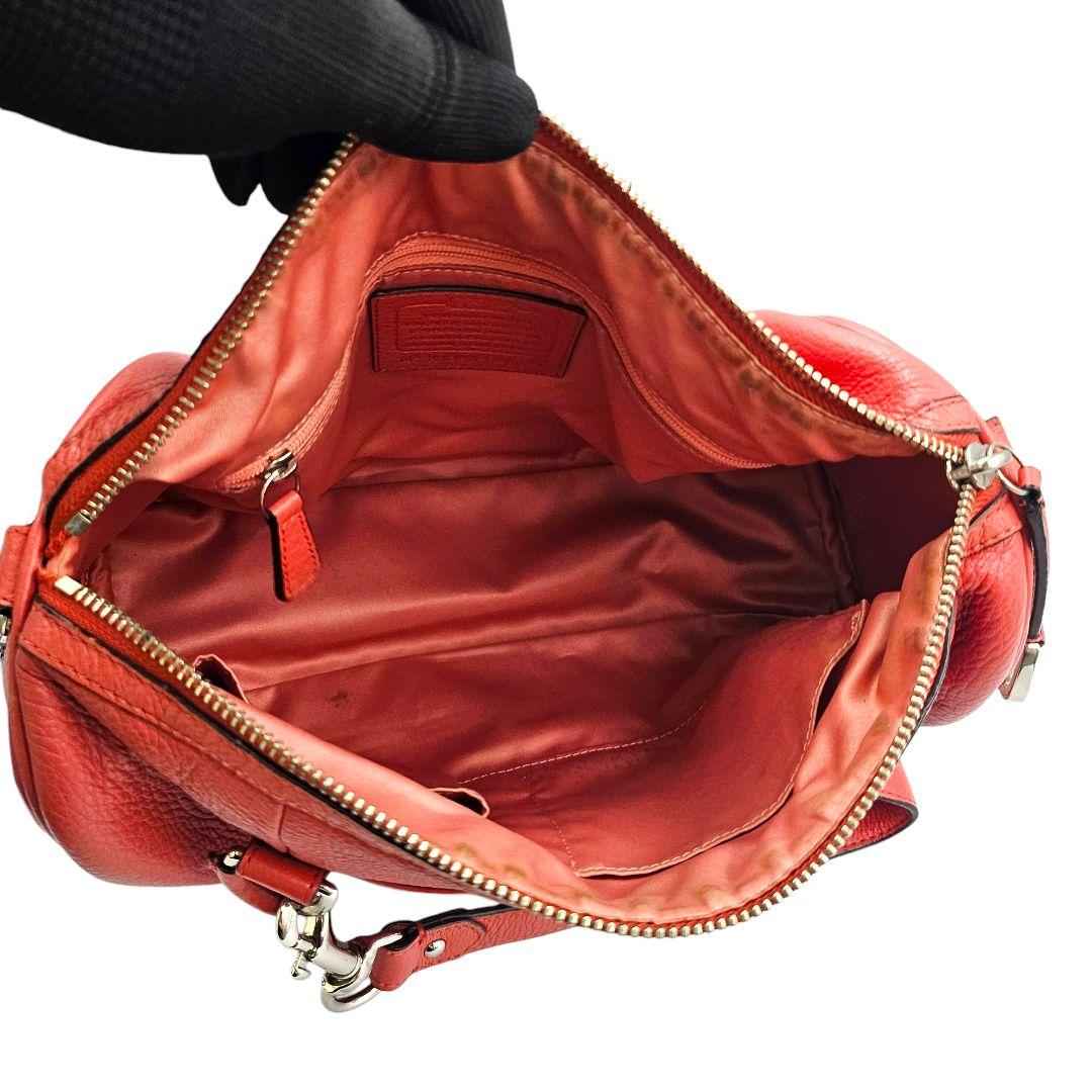 良品　COACH　ミニボストンバッグ　ショルダー2way 　本革レザー