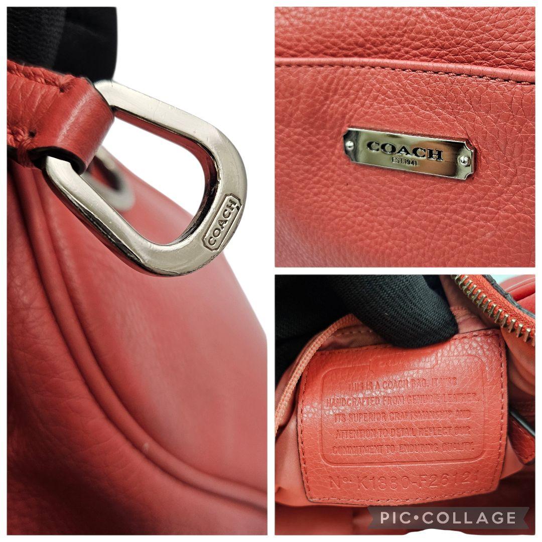 良品　COACH　ミニボストンバッグ　ショルダー2way 　本革レザー