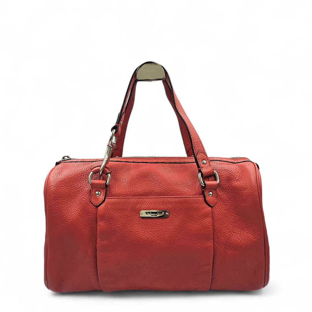良品　COACH　ミニボストンバッグ　ショルダー2way 　本革レザー