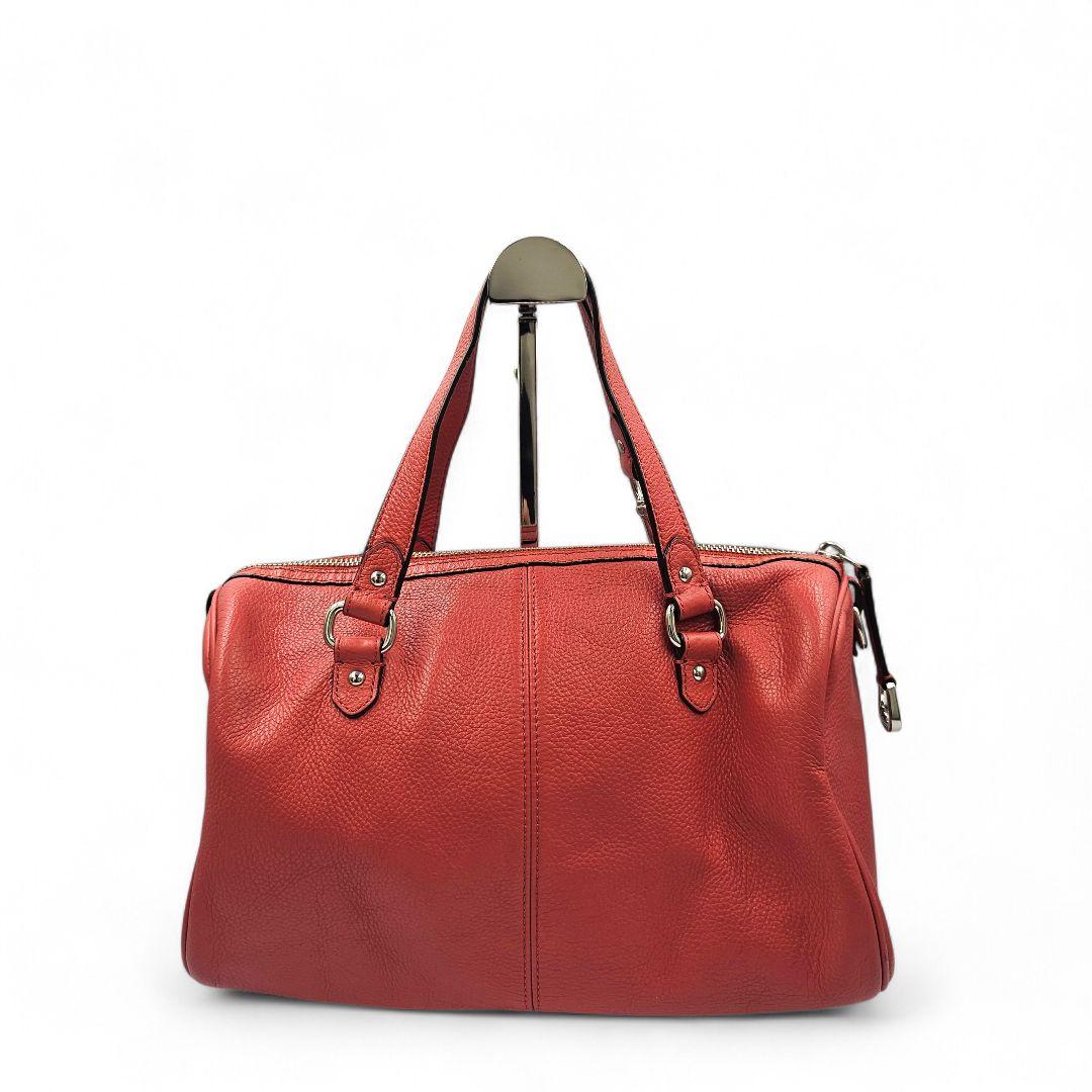 良品　COACH　ミニボストンバッグ　ショルダー2way 　本革レザー