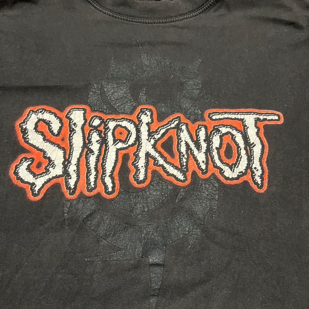 す*人様 SlipKNOT バンドTee Tシャツ 半袖 両面プリント デカロゴ
