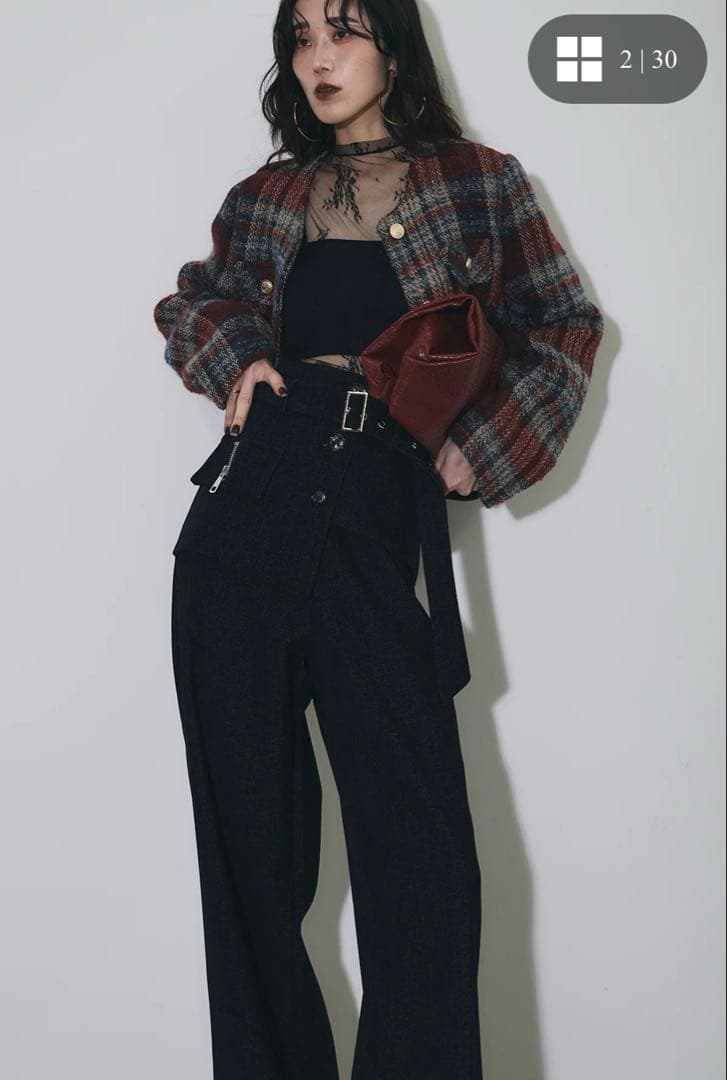 【andrea&co.】レイヤーベルトデザインデニム
