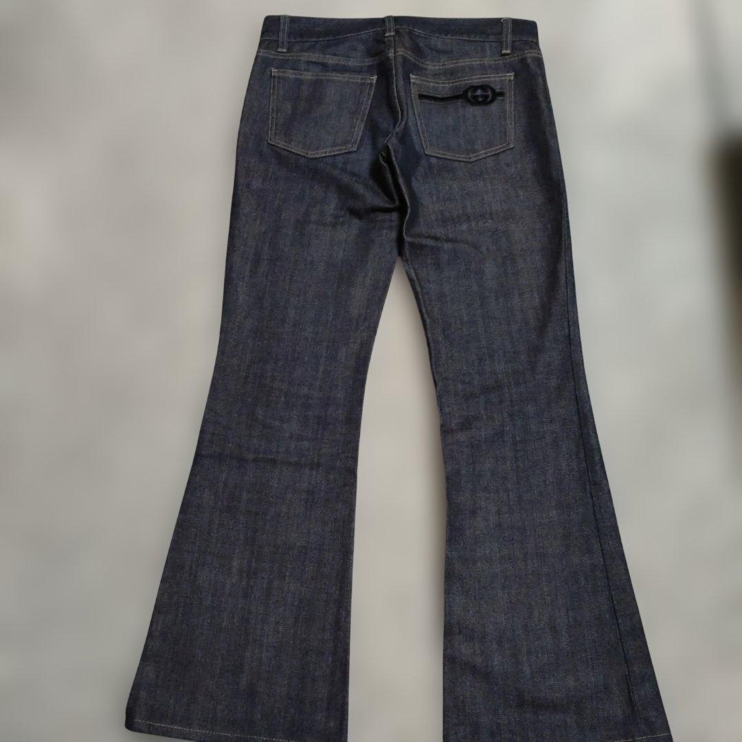 Gucci ブーツカットデニム ダークブルー正規品　美品
