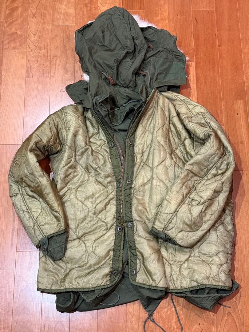 フルセット 実物 US ARMY M65 フィッシュテイルパーカ XL
