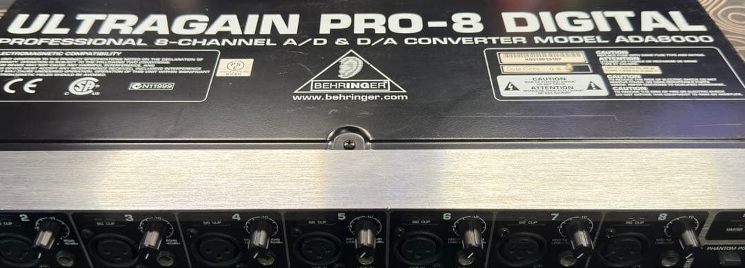Behringer ULTRAGAIN ADA8000 ジャンク品