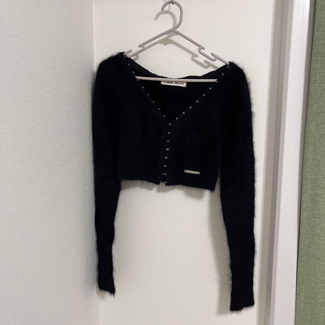 【23AW PRANK PROJECT】ブラックカーディガン ショート丈