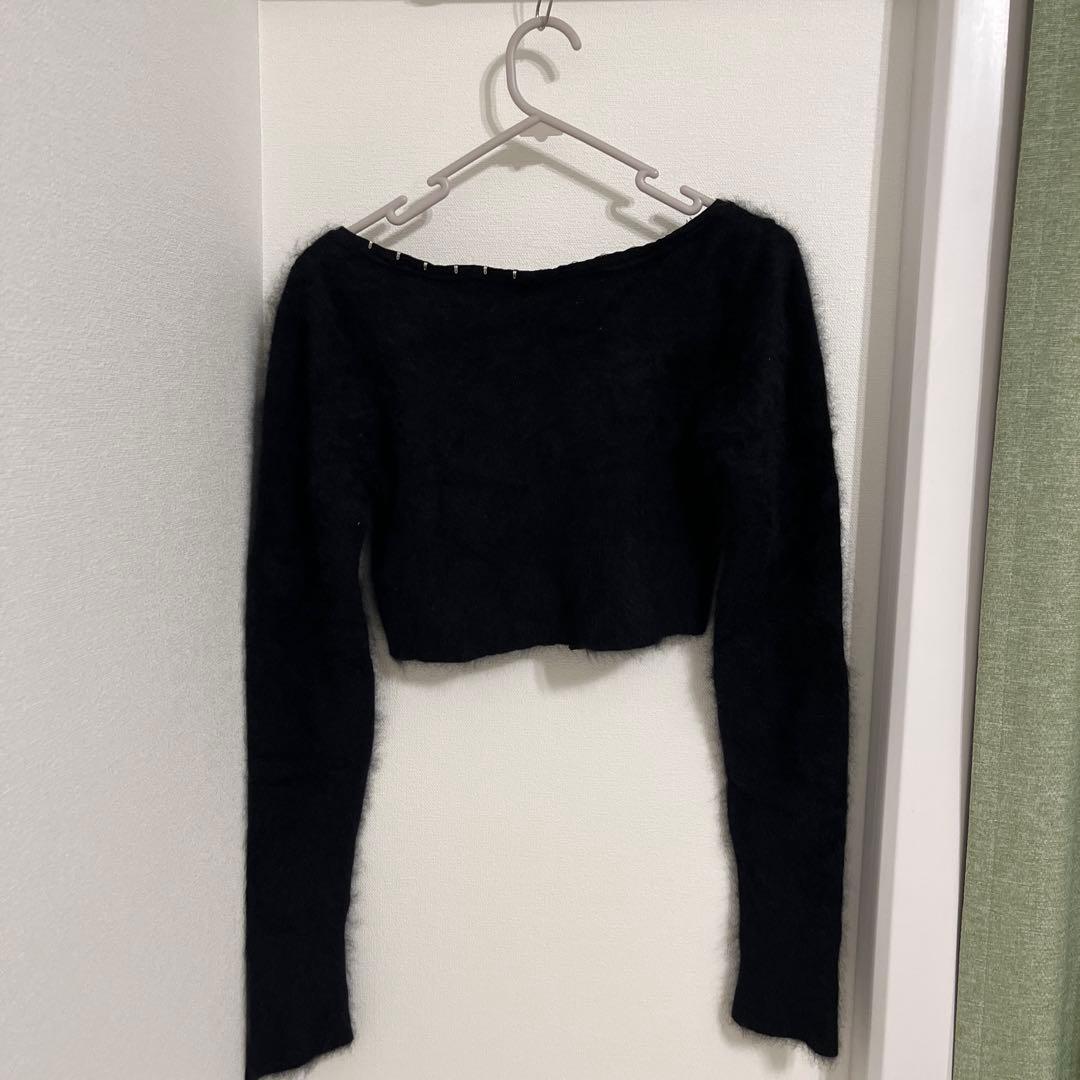 【23AW PRANK PROJECT】ブラックカーディガン ショート丈
