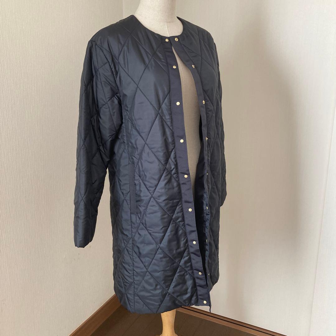 J.PRESS 【洗える】高密度タフタキルティングロングコート　ネイビー　9