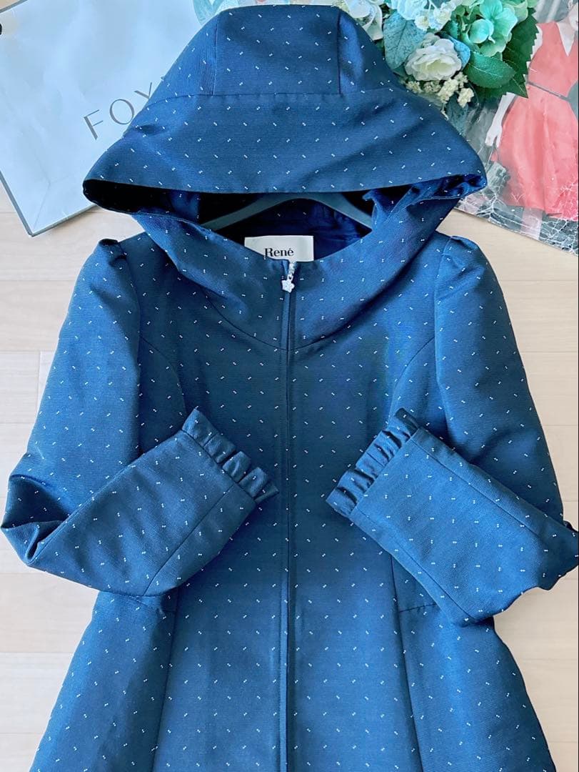 極美品！ルネフード付きトレンチコート 36 foxey