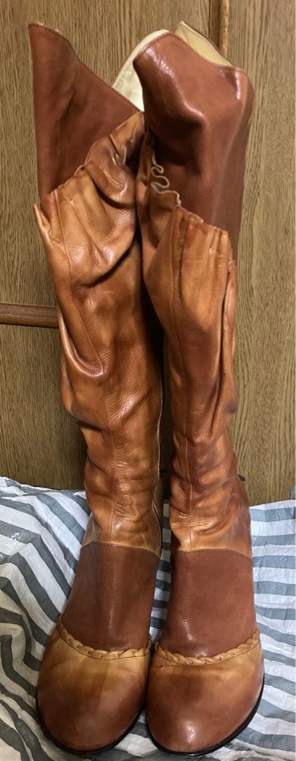 即購入大歓迎‼️Pionero ピオネロ　ロングブーツ　ブラウン25cm