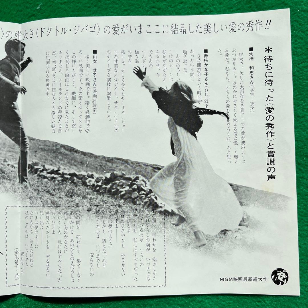 1971年　ライアンの娘　　ジャケットサイズフライヤー