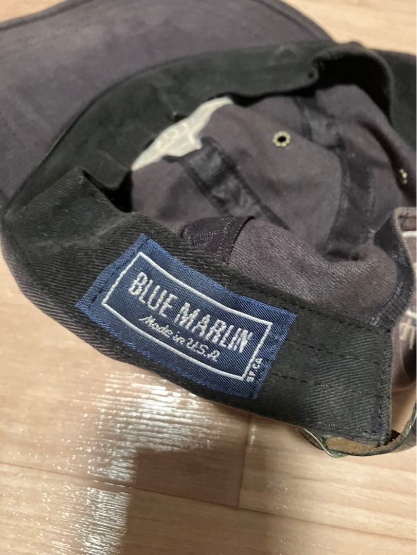 USA製 BLUEMARLIN 6パネルキャップ 墨黒フェードvintage