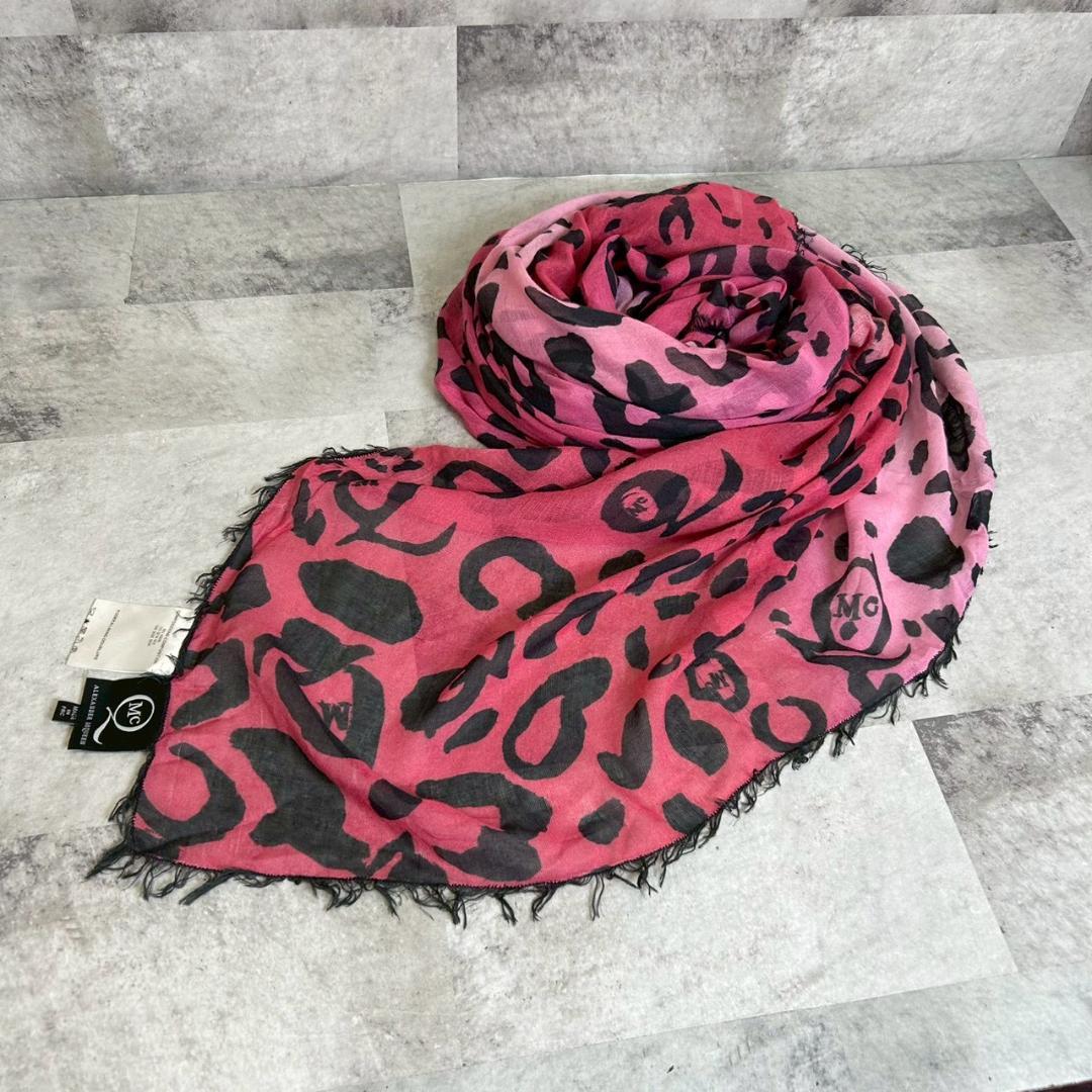 Alexander McQueen レオパード ストール 大判 RG343
