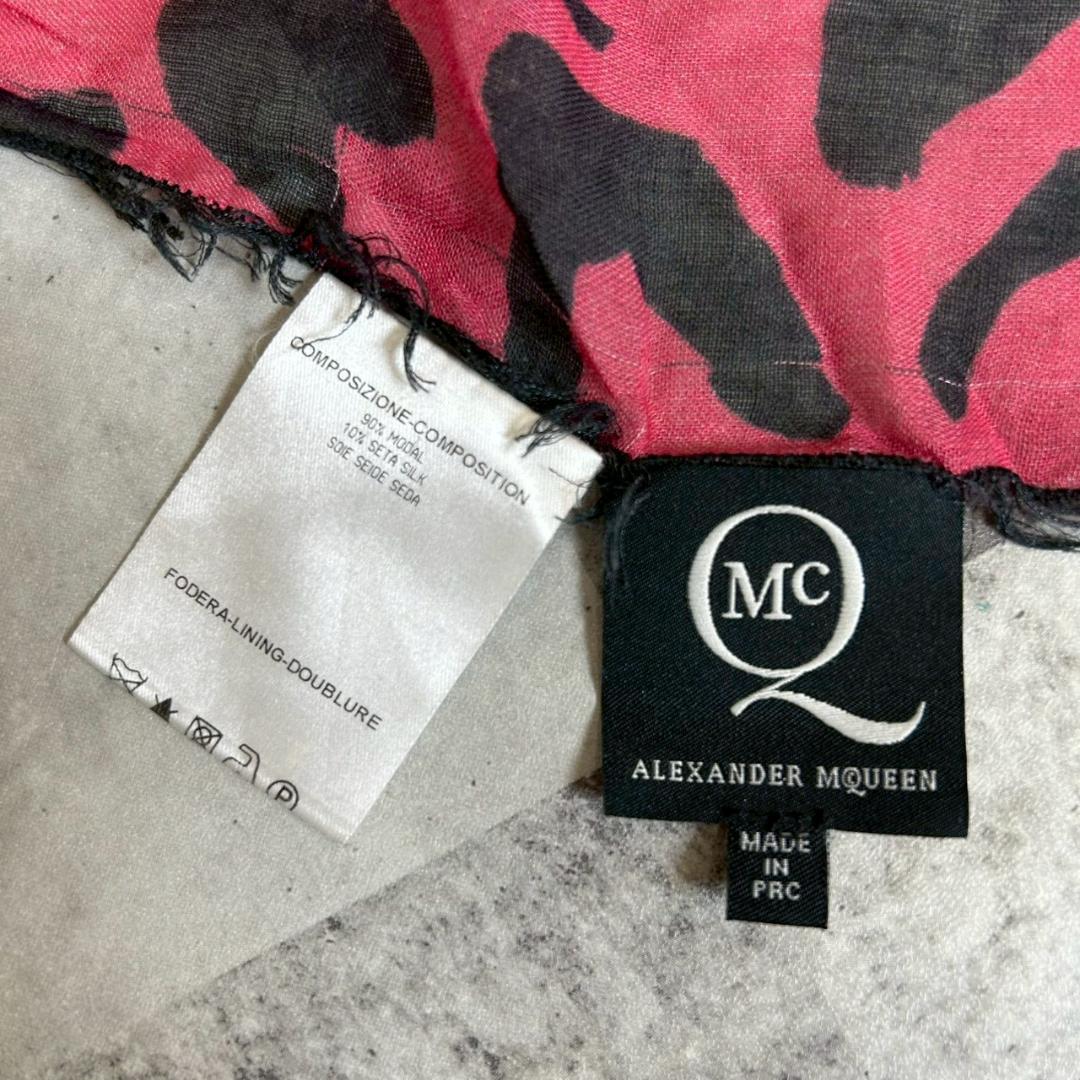 Alexander McQueen レオパード ストール 大判 RG343