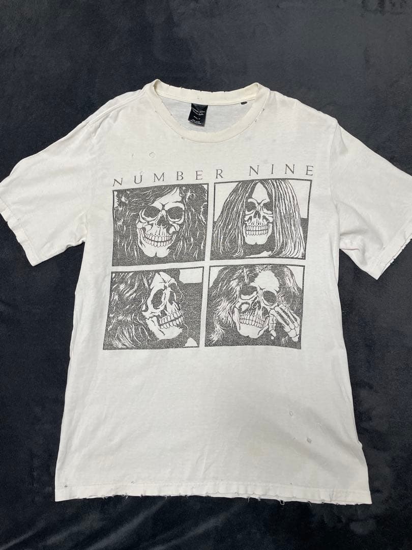 【名作レア】ナンバーナイン 05SS レッドツェッペリン スカルプリントTシャツ