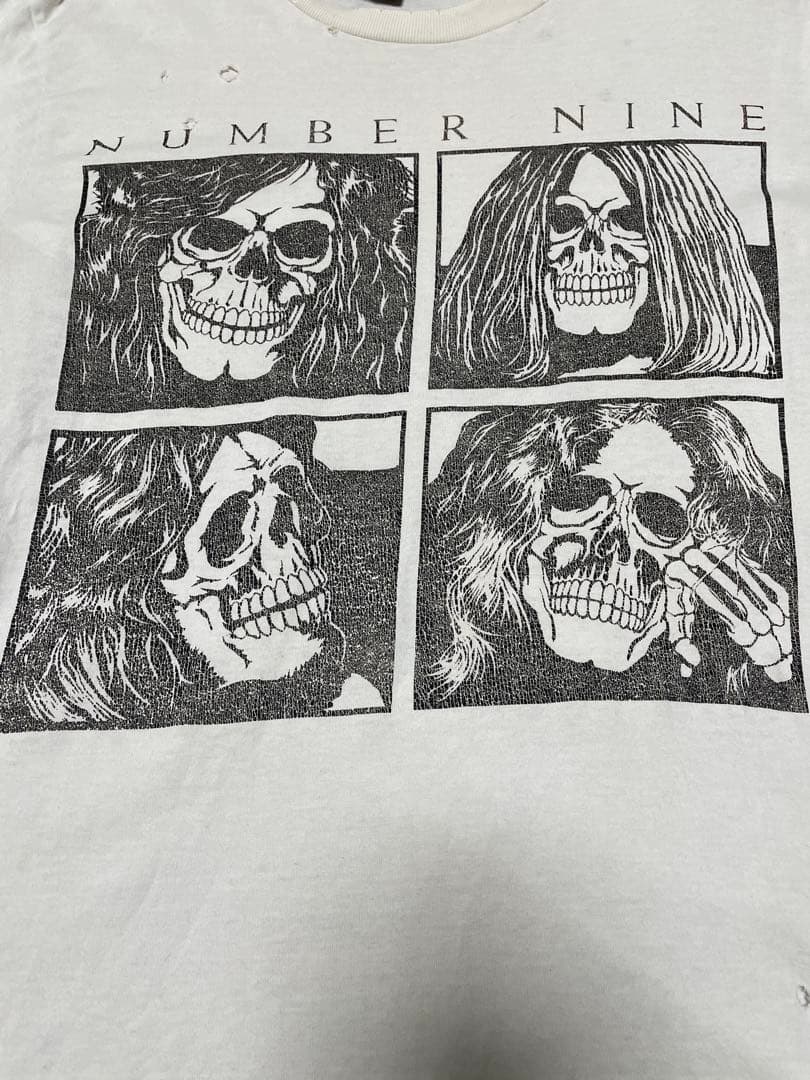 【名作レア】ナンバーナイン 05SS レッドツェッペリン スカルプリントTシャツ